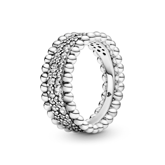 Pavé žiedas su karoliukais - Pandora Lietuva