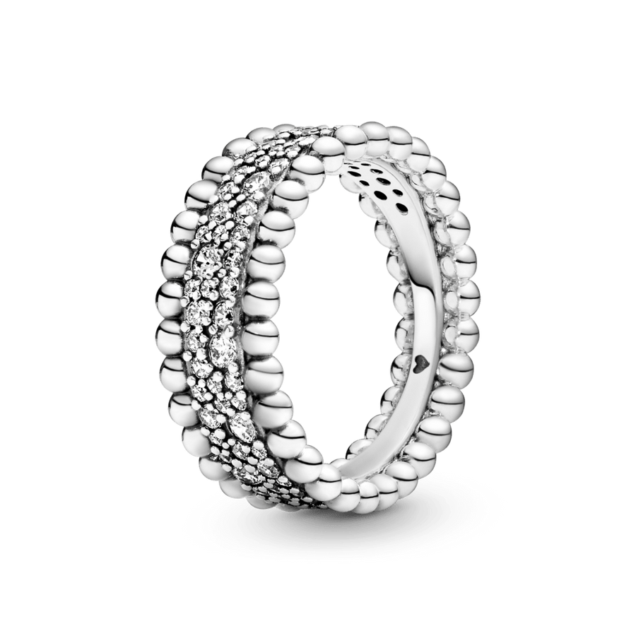 Pavé žiedas su karoliukais - Pandora Lietuva