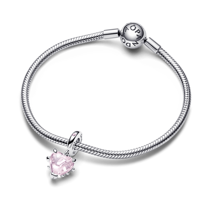 Pink Family Tree & Heart Dangle Charm - Pandora Lietuva