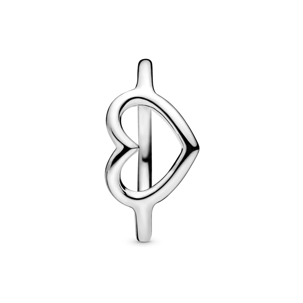 Poliruotas ažūrinis širdelės žiedas - Pandora LT