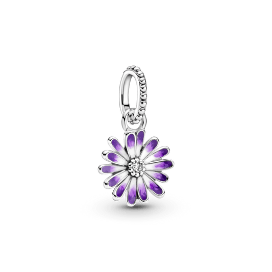 Purpurinės ramunėlės kabantis karoliukas - Pandora Lietuva