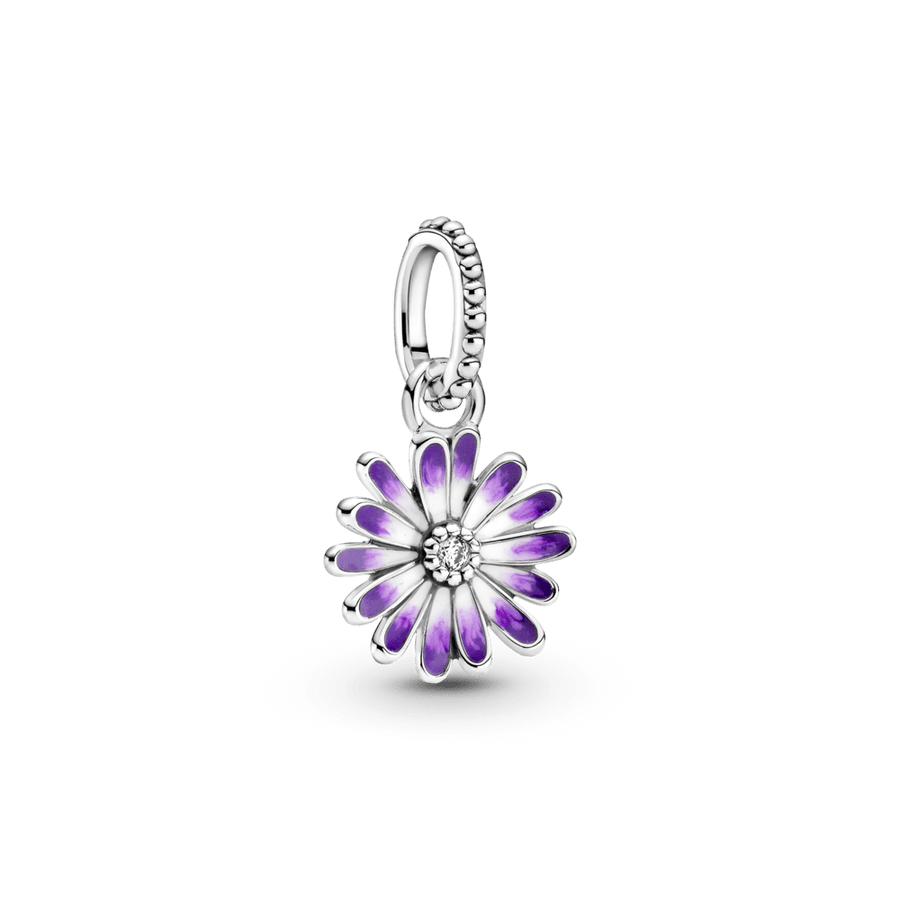 Purpurinės ramunėlės kabantis karoliukas - Pandora Lietuva