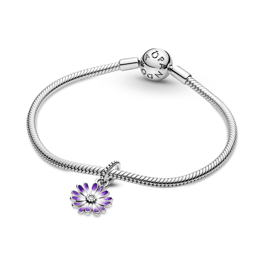 Purpurinės ramunėlės kabantis karoliukas - Pandora Lietuva