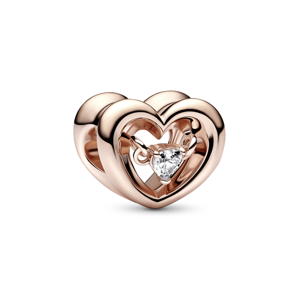 Radiant Heart & Floating Stone Charm amuletas - Pandora LT