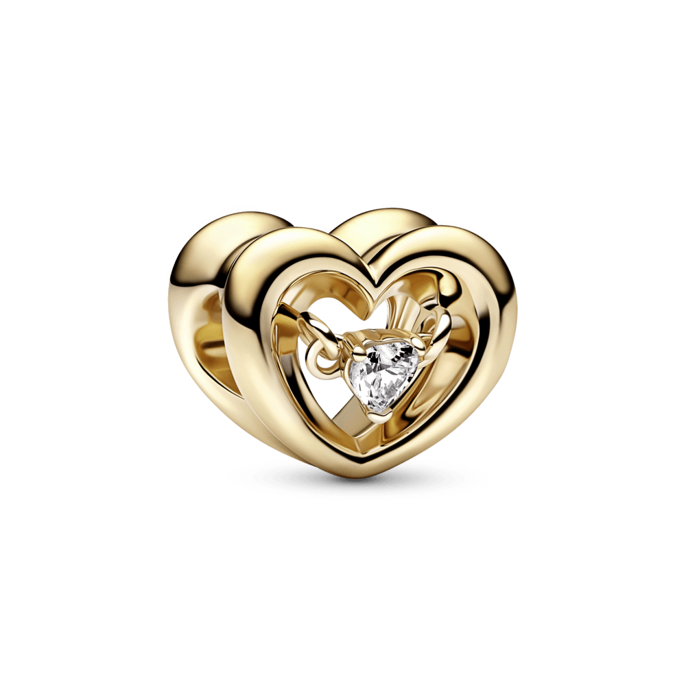 Radiant Heart & Floating Stone Charm amuletas - Pandora LT