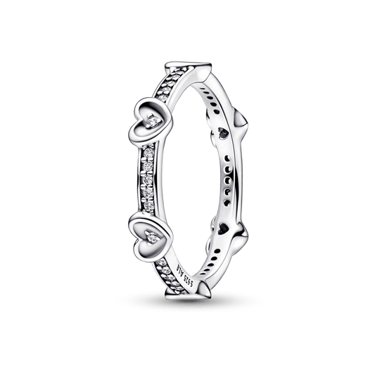 Radiant Sparkling Hearts Ring žiedas - Pandora LT