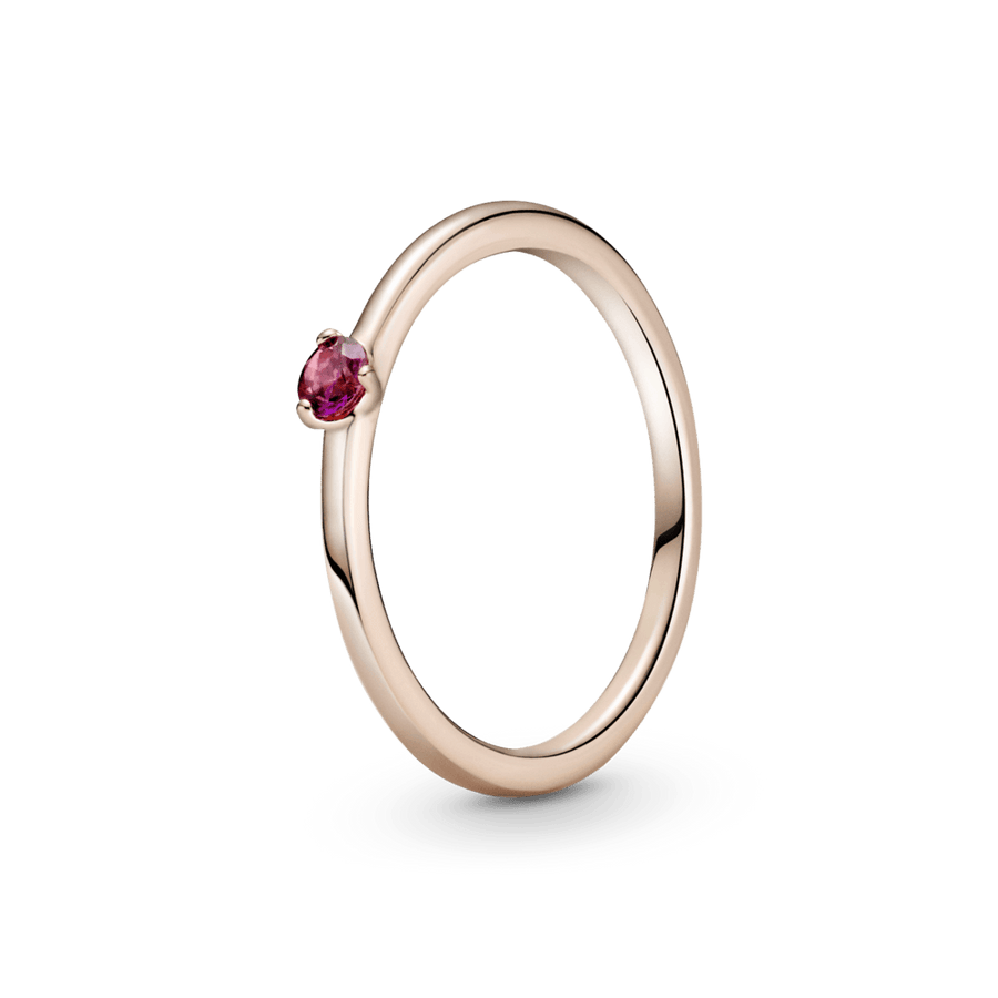 Raudonas soliterio žiedas - Pandora LT