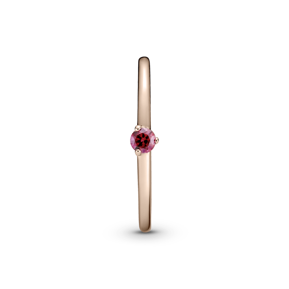 Raudonas soliterio žiedas - Pandora LT