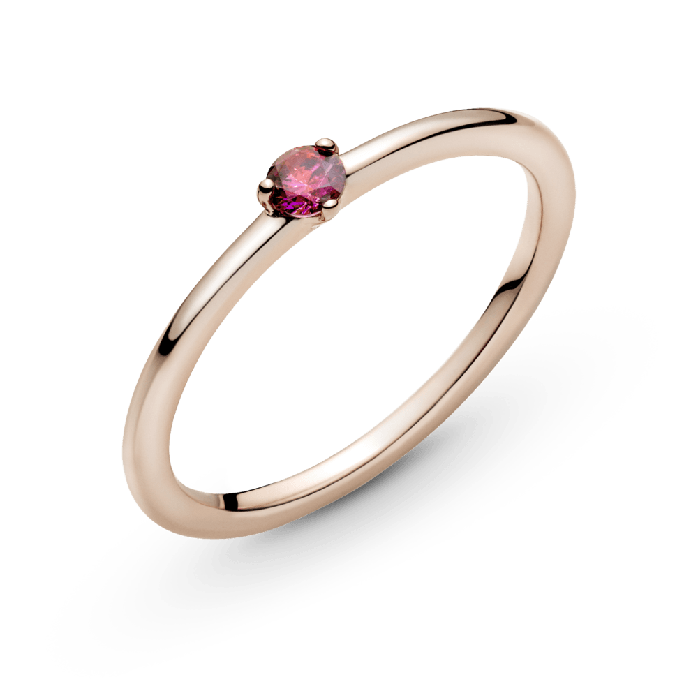 Raudonas soliterio žiedas - Pandora LT