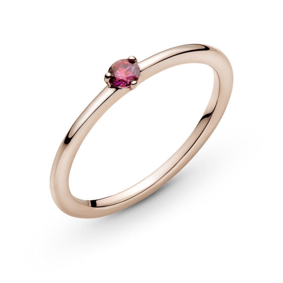 Raudonas soliterio žiedas - Pandora LT