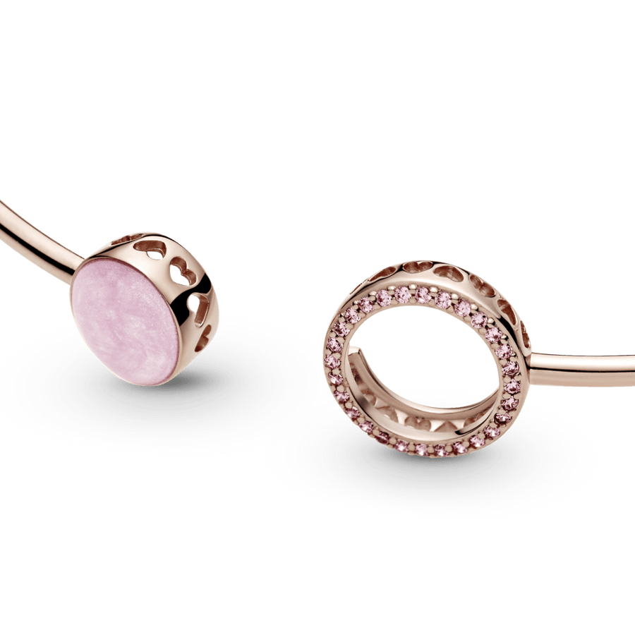 Rausva sūkurinė apyrankė - Pandora LT