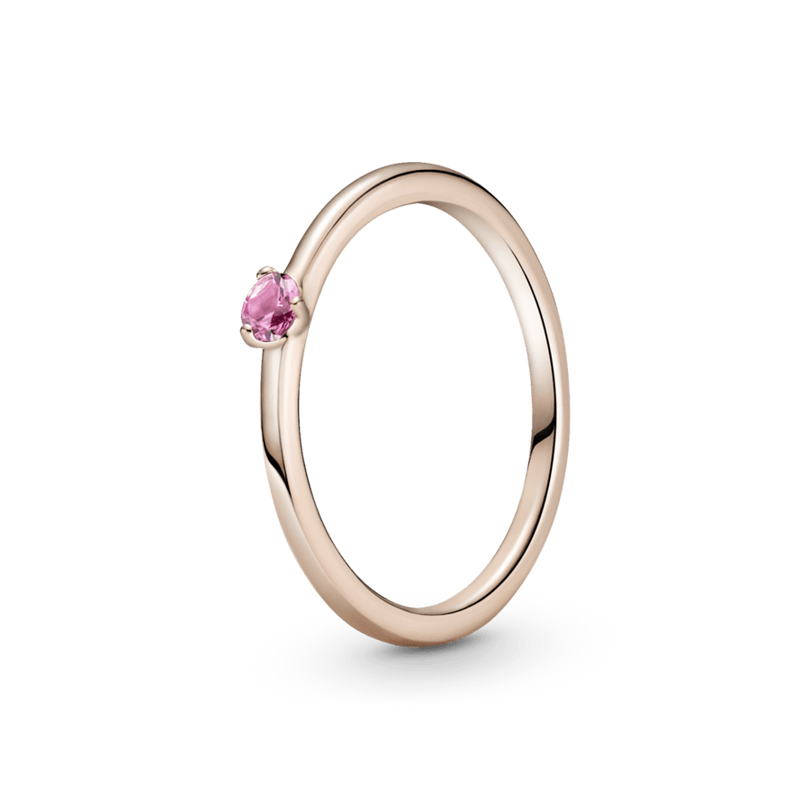 Rausvas soliterio žiedas - Pandora LT