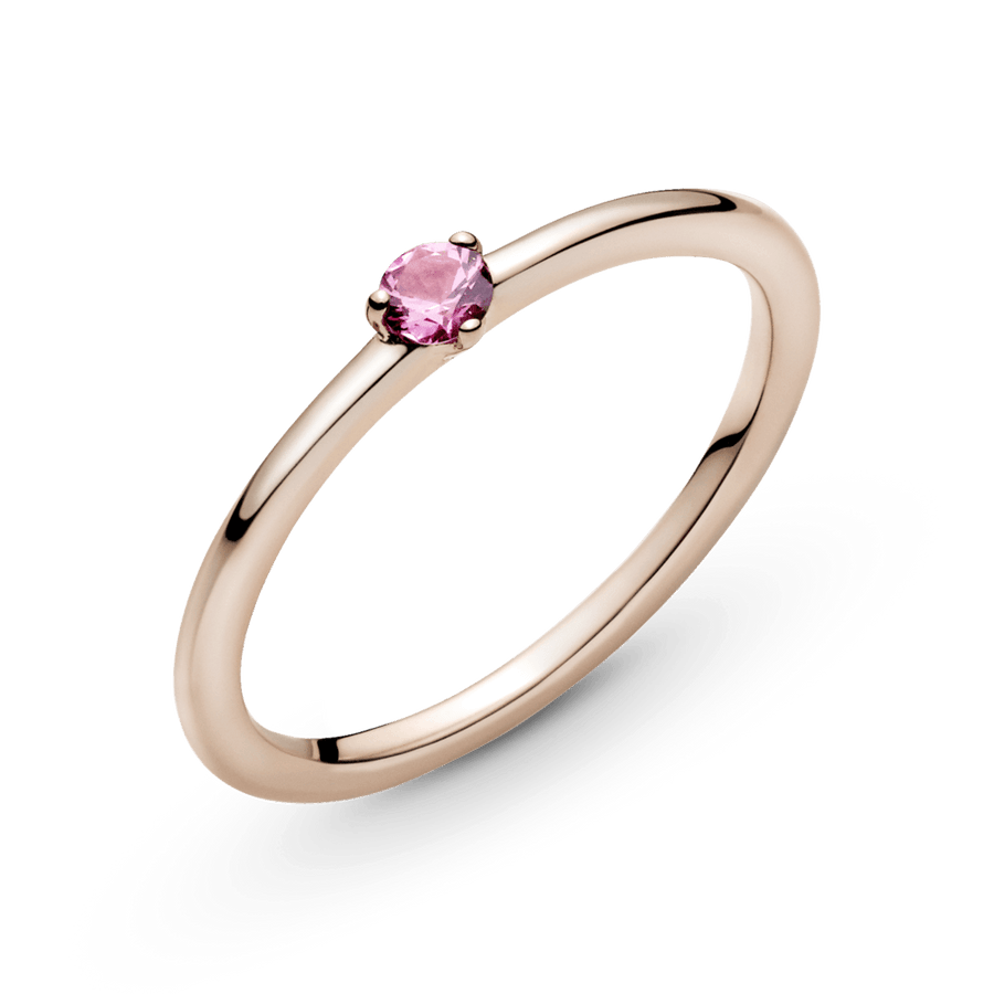 Rausvas soliterio žiedas - Pandora LT