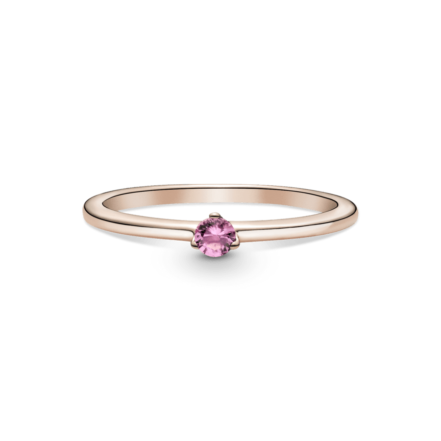 Rausvas soliterio žiedas - Pandora LT