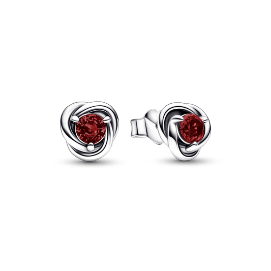 Red Eternity Circle Stud Earrings auskarai - Pandora LT