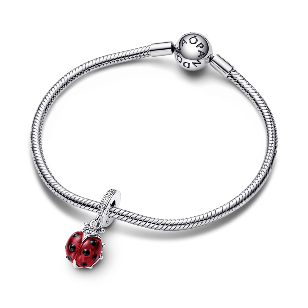 Red Ladybird Dangle Charm pakabukas - Pandora Lietuva