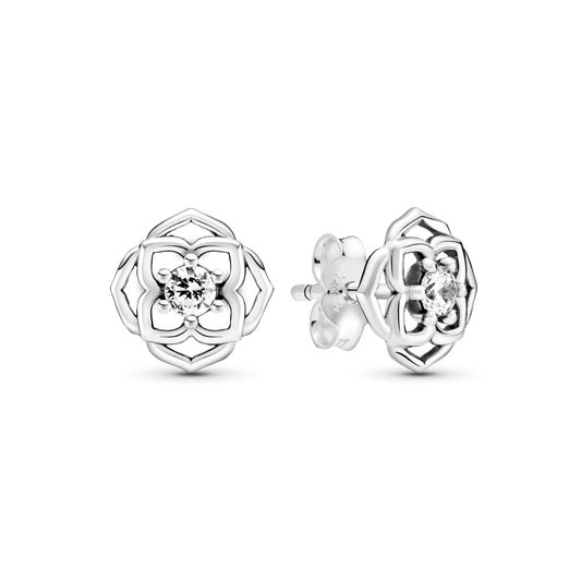 Rožės žiedo įveriami auskarai - Pandora LT