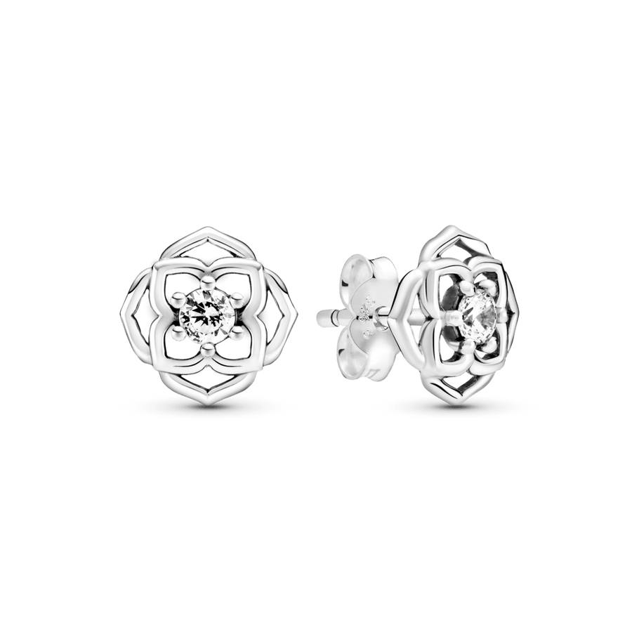 Rožės žiedo įveriami auskarai - Pandora LT