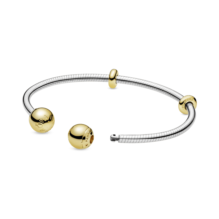 Sidabrinė apyrankė Pandora Moments su 14 karatų aukso padengto metalo užsegimu - Pandora Lietuva