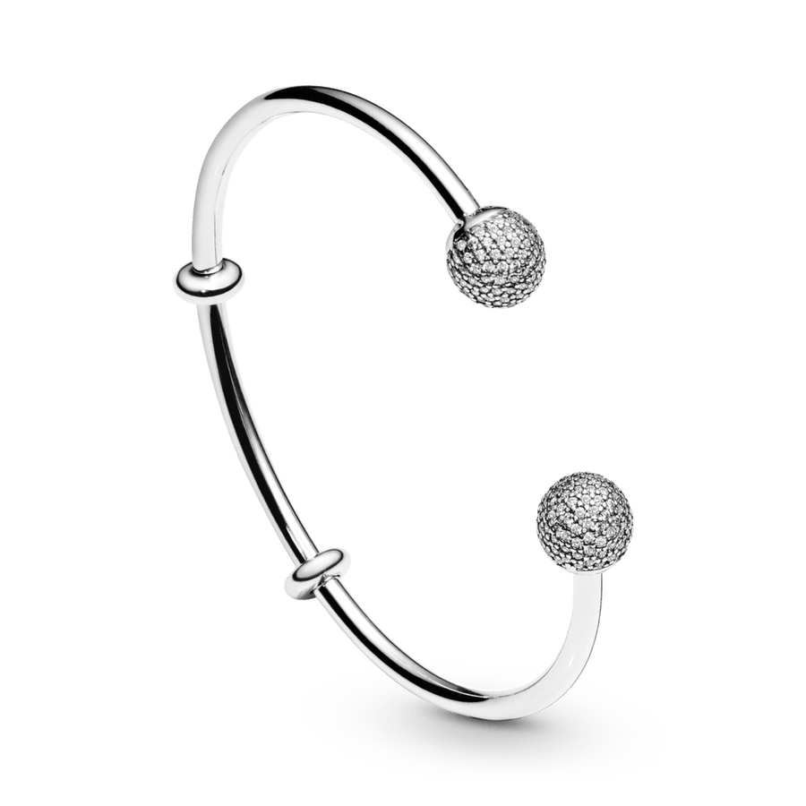 Sidabrinė standi apyrankė su silikoniniais stabdžiukais - Pandora Lietuva