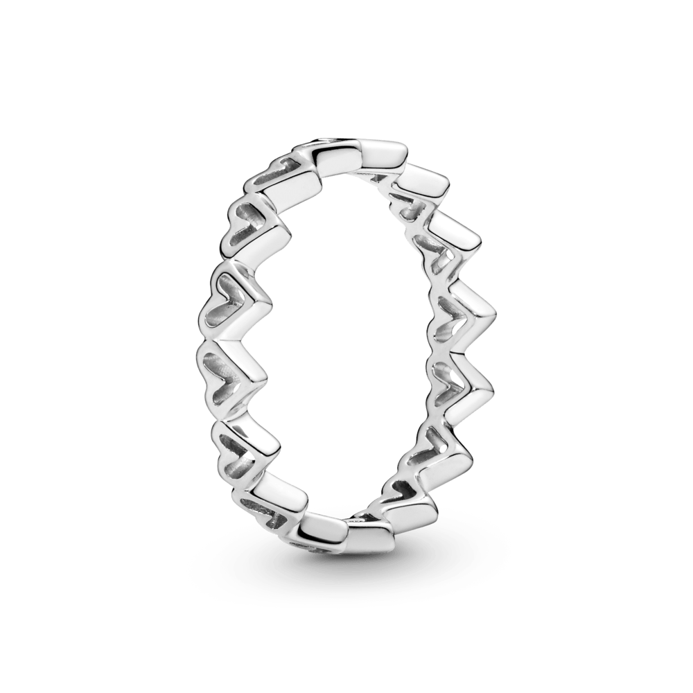 Sidabrinis širdies formos žiedas - Pandora LT