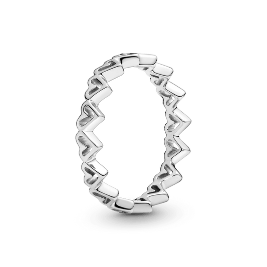 Sidabrinis širdies formos žiedas - Pandora LT