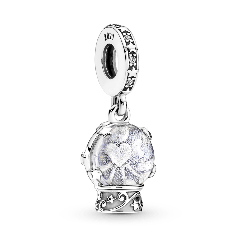 Sniego rutulys su angelu kabantis karoliukas - Pandora LT