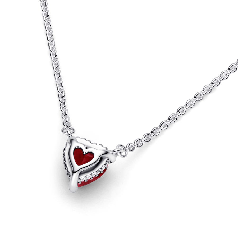 Sparkling Heart Halo Pendant Collier Necklace karoliai - Pandora Lietuva
