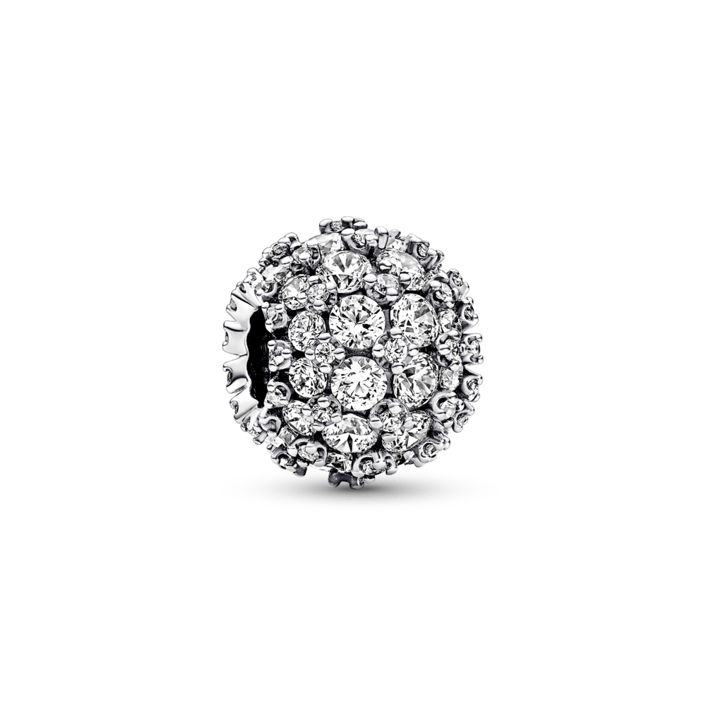 Sparkling Pavé Round Charm - Pandora Lietuva