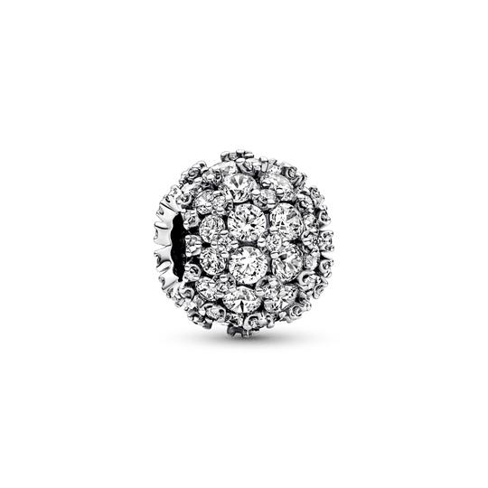 Sparkling Pavé Round Charm - Pandora Lietuva