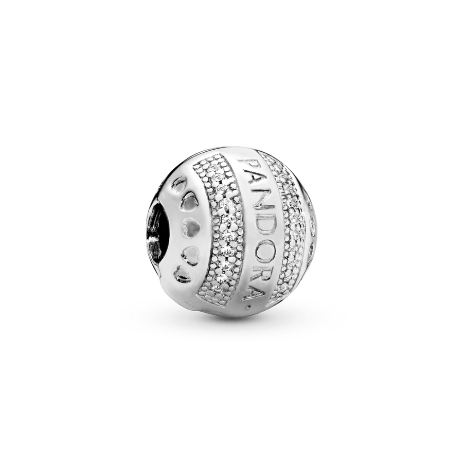 Spaustukas Širdelės su Pandora logotipu - Pandora Lietuva