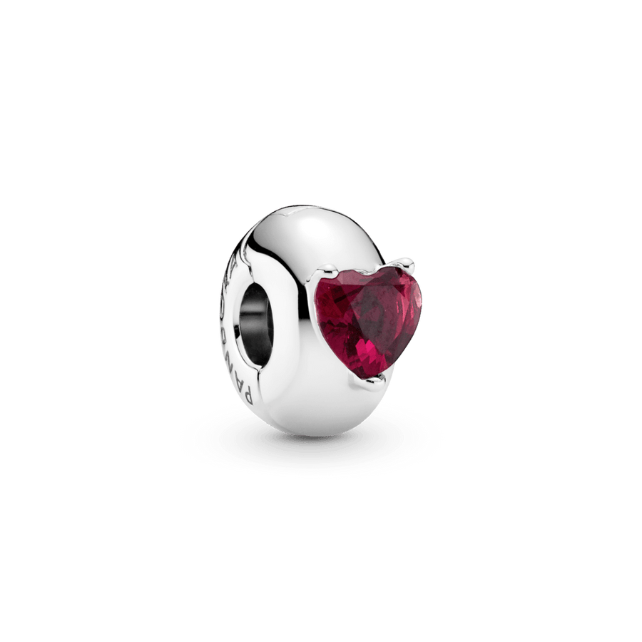 Spaustukas-stabdžiukas su raudona širdele - Pandora LT