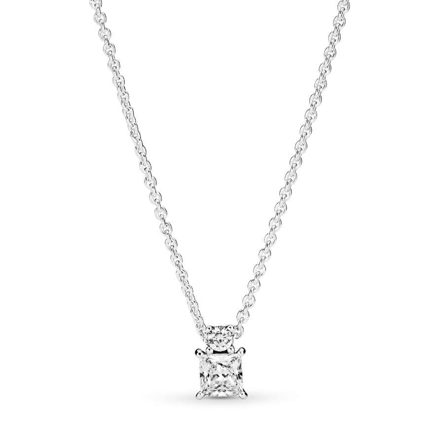 Spindintis apvalus ir kvadratinis kaklo vėrinys - Pandora LT