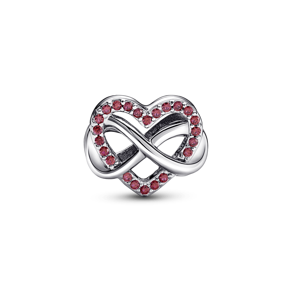 Spindintis begalybės širdies karoliukas - Pandora Lietuva