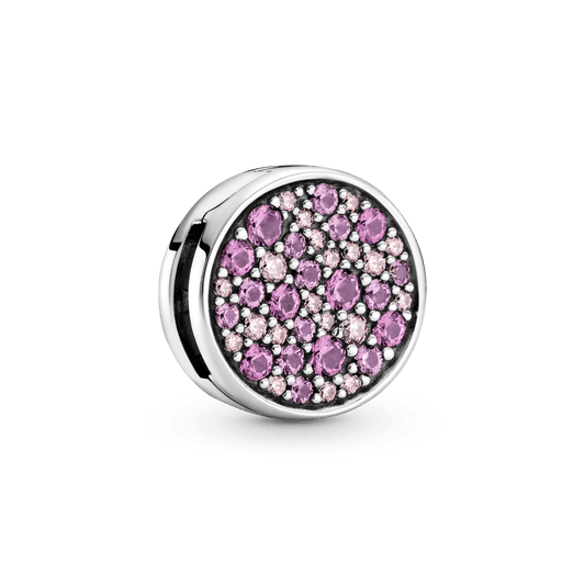 Spindintis rausvas užsegamas karoliukas - Pandora LT