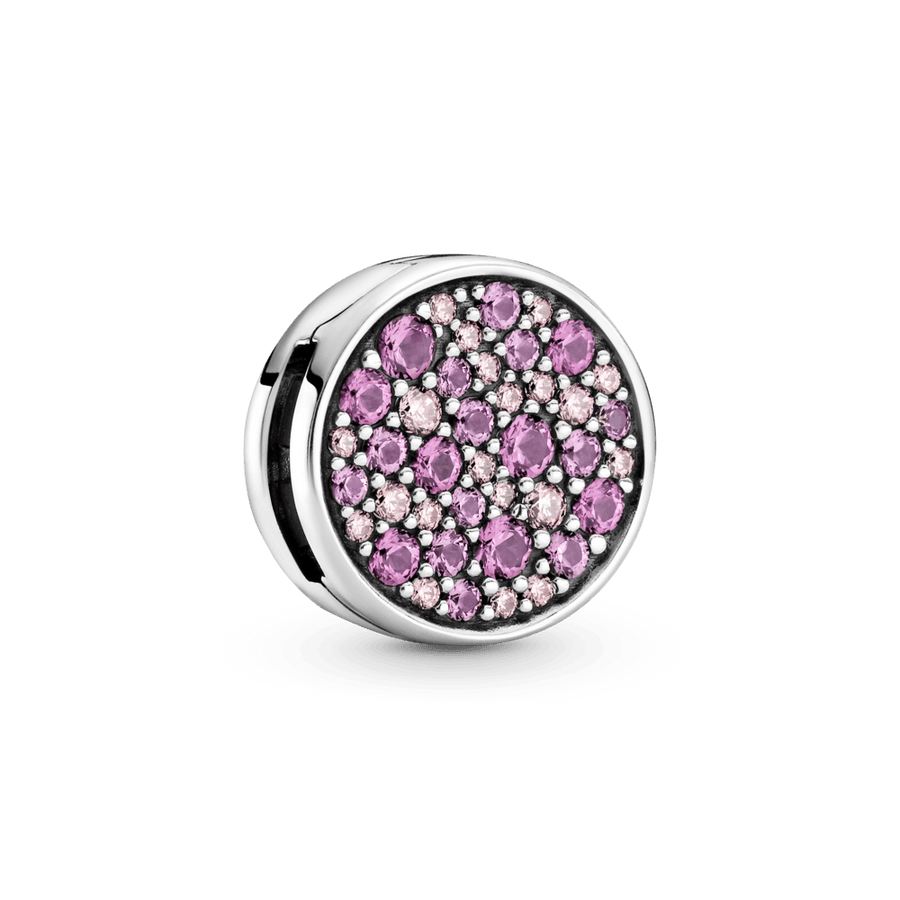 Spindintis rausvas užsegamas karoliukas - Pandora LT