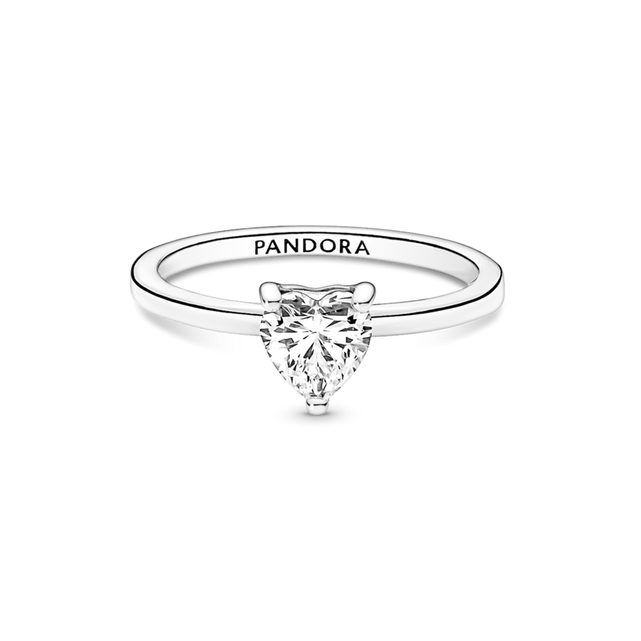 Spindintis žiedas su širdele - Pandora LT