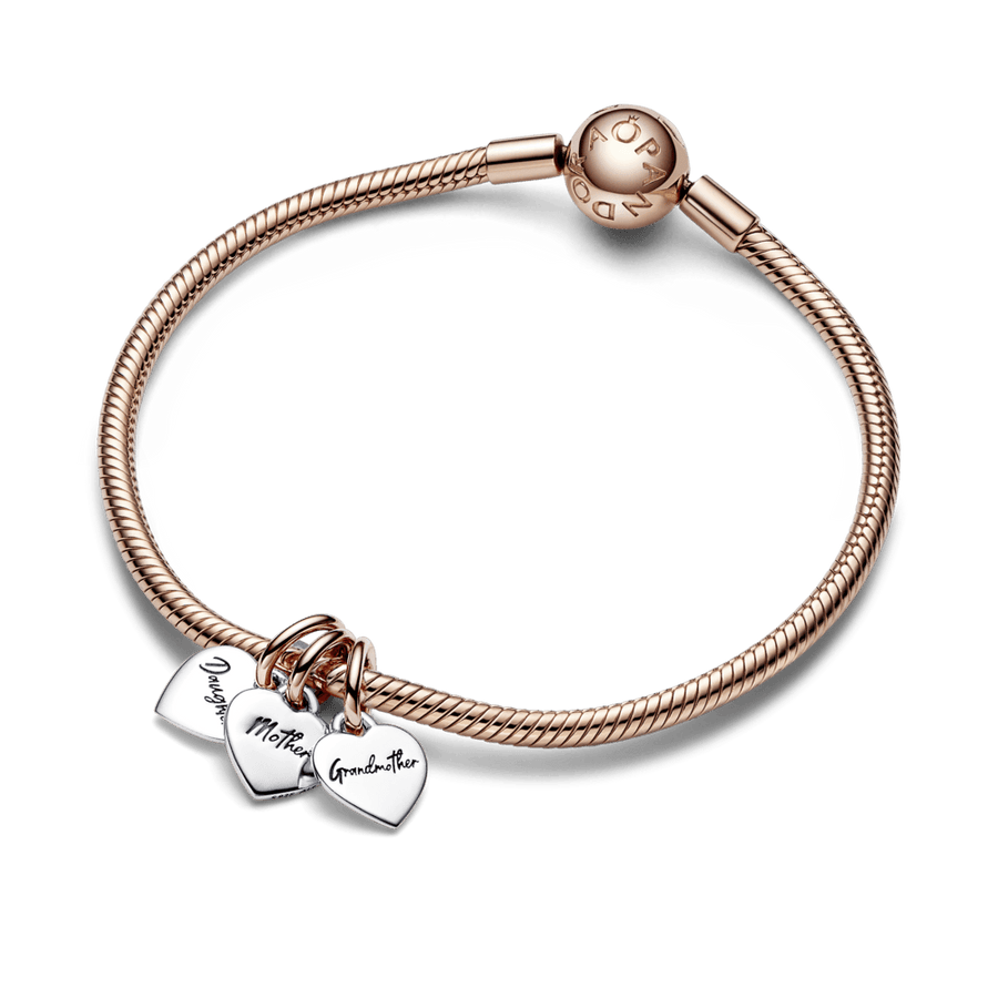 Two-tone Splittable Family Generation of Hearts Triple Dangle Charm - Pandora Lietuva