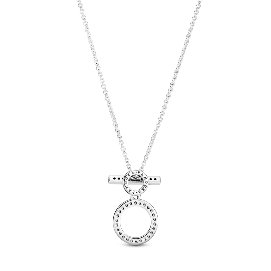 Vėrinys su dviem lankeliais ir „T“ formos užsegimu - Pandora Lietuva