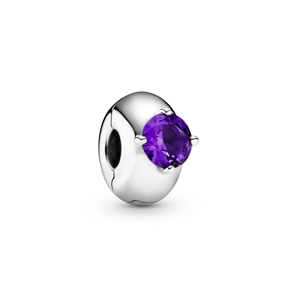 Violetinio apvalaus soliterio spaustukas - Pandora Lietuva