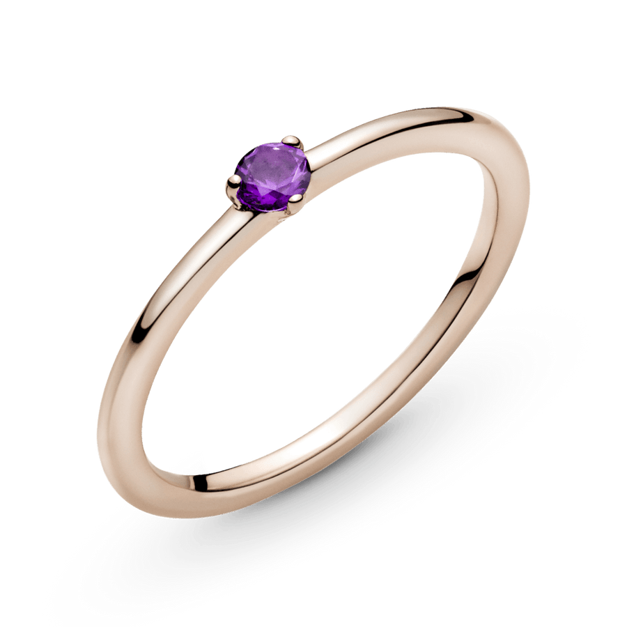 Violetinis soliterio žiedas - Pandora LT