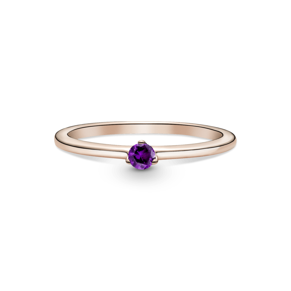 Violetinis soliterio žiedas - Pandora LT