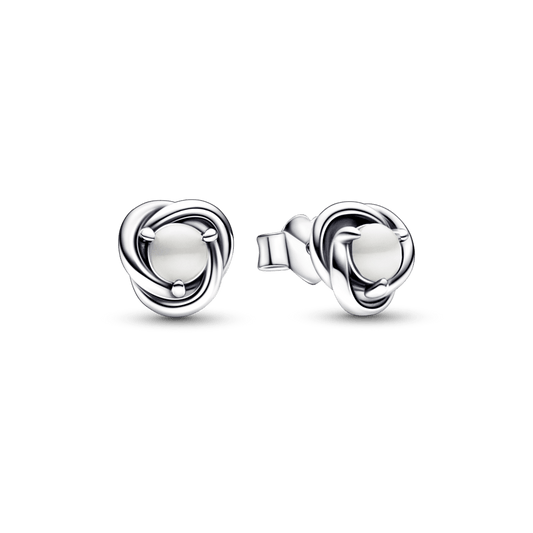 White Eternity Circle Stud auskarai - Pandora Lietuva