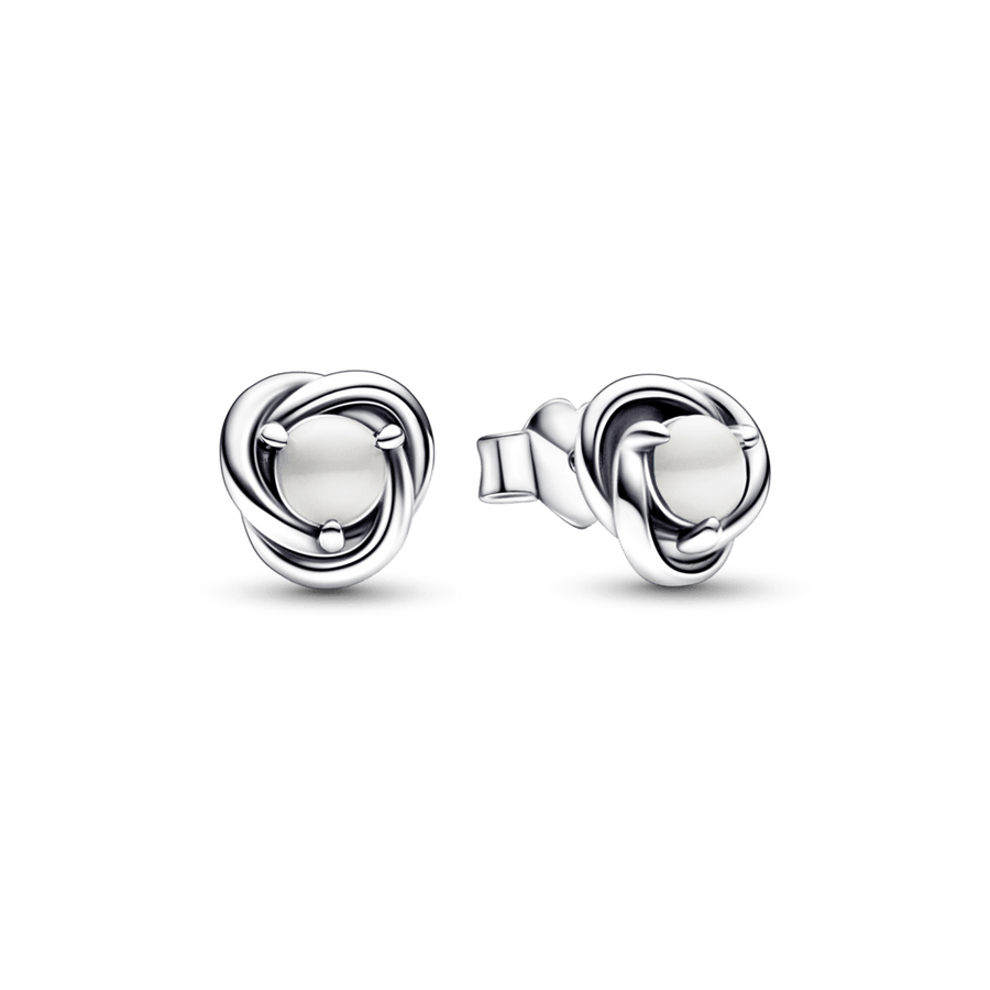 White Eternity Circle Stud auskarai - Pandora Lietuva