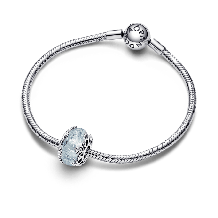 Winter Blue Snowflake Murano Charm - Pandora Lietuva