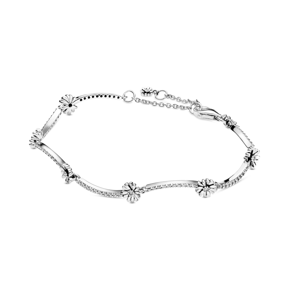 Žaižaruojanti gėlės ramunės apyrankė - Pandora Lietuva