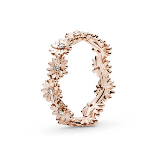 Žaižaruojantis gėlės ramunės vainiko žiedas - Pandora LT