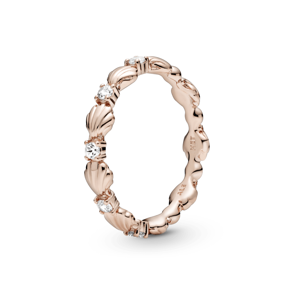 Žaižaruojantis jūros kriauklių žiedas - Pandora LT