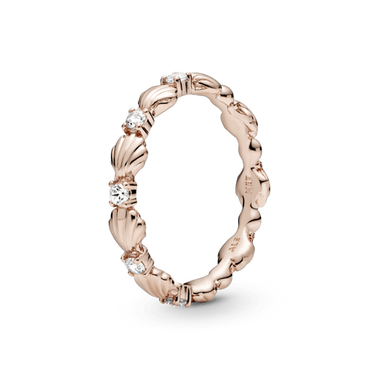 Žaižaruojantis jūros kriauklių žiedas - Pandora LT