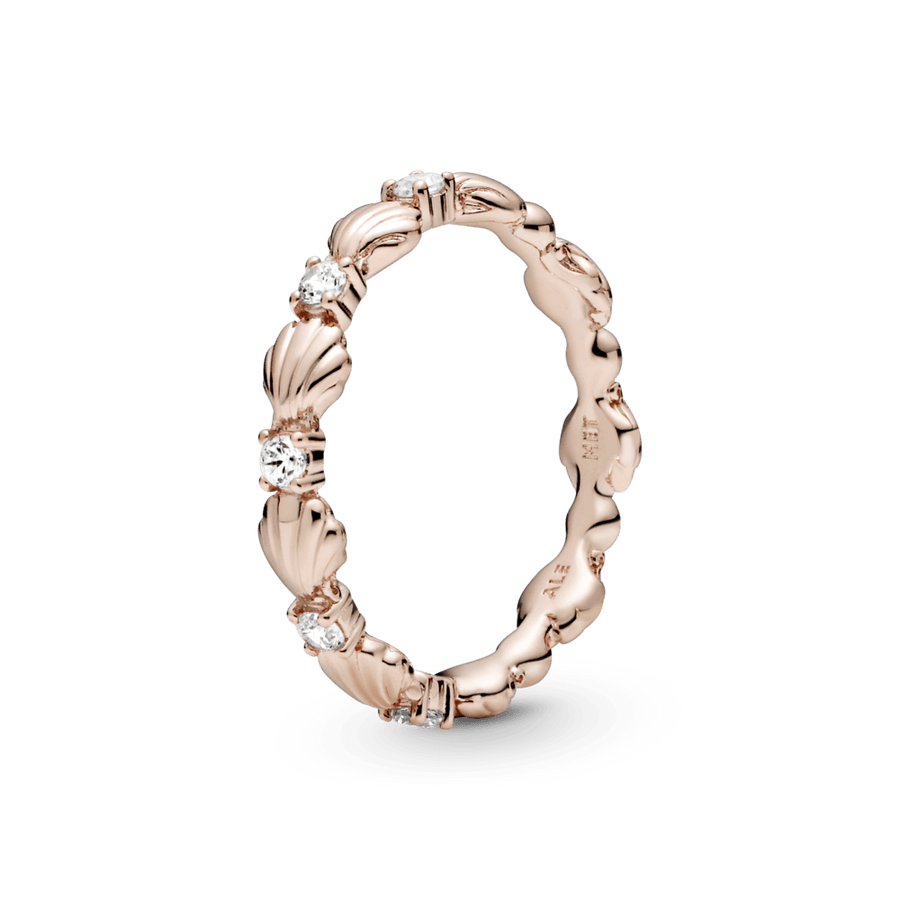 Žaižaruojantis jūros kriauklių žiedas - Pandora LT